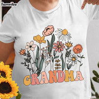 Gift For Grandma Wildflowers  Groovy Retro Shirt - Hoodie - Sweatshirt 34916 thumb 1