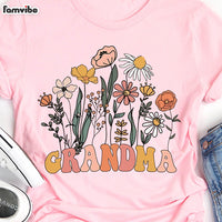 Gift For Grandma Wildflowers  Groovy Retro Shirt - Hoodie - Sweatshirt 34916 thumb 1
