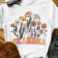 Gift For Grandma Wildflowers  Groovy Retro Shirt - Hoodie - Sweatshirt 34916 thumb 1