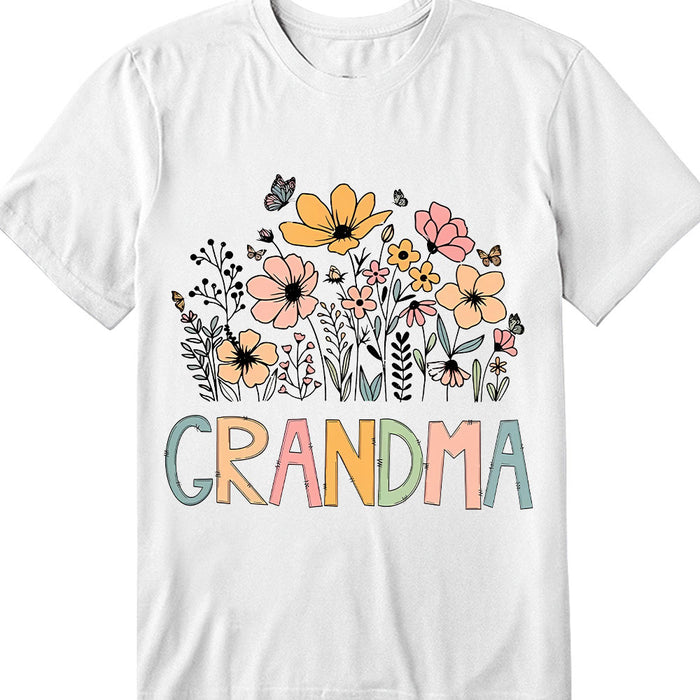 Gift For Grandma Wildflower Shirt - Hoodie - Sweatshirt 34917 1
