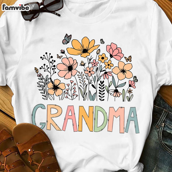 Gift For Grandma Wildflower Shirt - Hoodie - Sweatshirt 34917 1