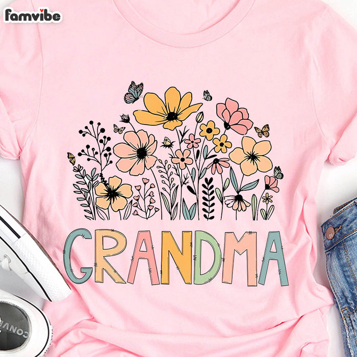 Gift For Grandma Wildflower Shirt - Hoodie - Sweatshirt 34917 1
