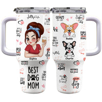Personalized Gift For Dog Mom 40oz Tumbler With Straw 34925 thumb 1