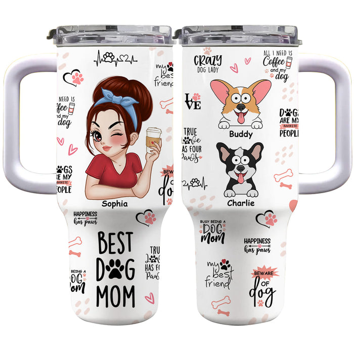 Personalized Gift For Dog Mom 40oz Tumbler With Straw 34925 1
