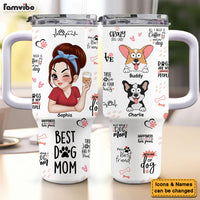Personalized Gift For Dog Mom 40oz Tumbler With Straw 34925 thumb 1