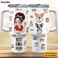 Personalized Gift For Dog Mom 40oz Tumbler With Straw 34925 thumb 1