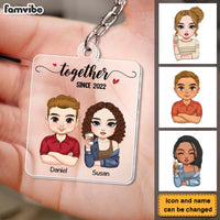 Personalized Gift For Couple Together Since Acrylic Keychain 34937 thumb 1