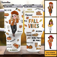 Personalized Gift For Woman Retro Fall Vibes 40oz Tumbler With Straw 34957 thumb 1