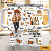 Personalized Gift For Woman Retro Fall Vibes 40oz Tumbler With Straw 34957 thumb 1
