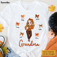 Personalized Gift For Grandma Retro Fall Pumpkin Bow Shirt - Hoodie - Sweatshirt 34969 thumb 1
