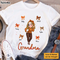 Personalized Gift For Grandma Retro Fall Pumpkin Bow Shirt - Hoodie - Sweatshirt 34969 thumb 1