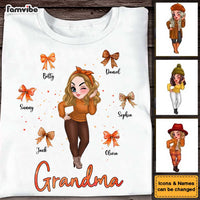 Personalized Gift For Grandma Retro Fall Pumpkin Bow Shirt - Hoodie - Sweatshirt 34969 thumb 1