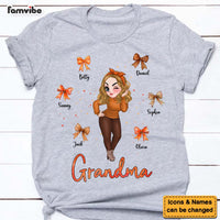 Personalized Gift For Grandma Retro Fall Pumpkin Bow Shirt - Hoodie - Sweatshirt 34969 thumb 1