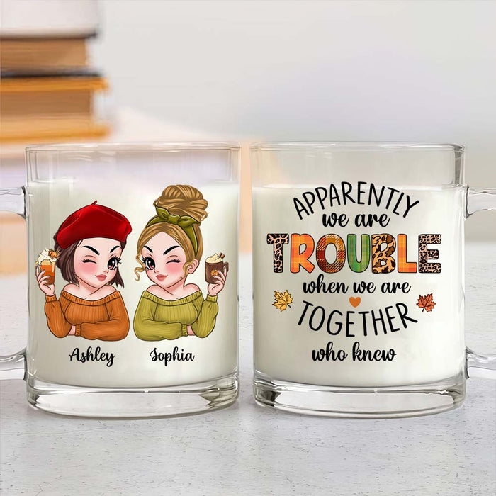 Personalized Gift For Friends Besties We Are Together Who Knew Glass Mug 34982 1