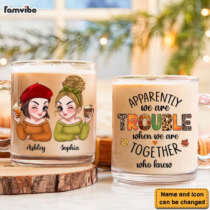 Personalized Gift For Friends Besties We Are Together Who Knew Glass Mug 34982 1