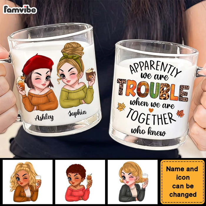 Personalized Gift For Friends Besties We Are Together Who Knew Glass Mug 34982 1