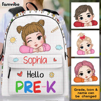 Personalized Gift For Kids Back To School Hello Pre-K, Gift for Kindergarten, Pre-school, Primary BackPack, School Bag 34985 thumb 1