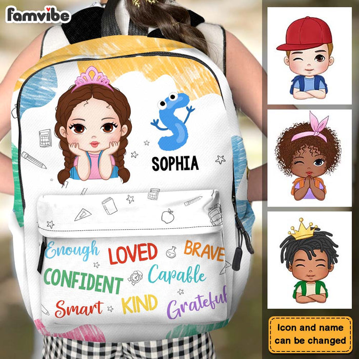 Personalized Kids Kind Smart Loved Kids School Bag 34989 1