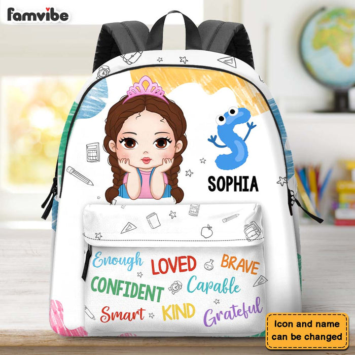 Personalized Kids Kind Smart Loved Kids School Bag 34989 1