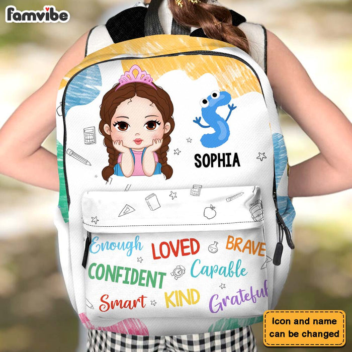Personalized Kids Kind Smart Loved Kids School Bag 34989 1