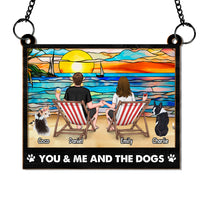 Personalized You And Me And The Dogs Acrylic Mix Wood Suncatcher Ornament 34006 thumb 1