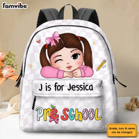 Personalized Back To School Gift For Kids Retro Coquette School Bag 35029 thumb 1