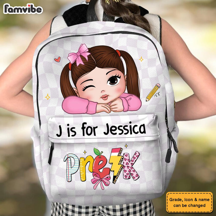 Personalized Back To School Gift For Kids Retro Coquette School Bag 35029 1