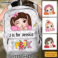 Personalized Back To School Gift For Kids Retro Coquette School Bag 35029 thumb 1