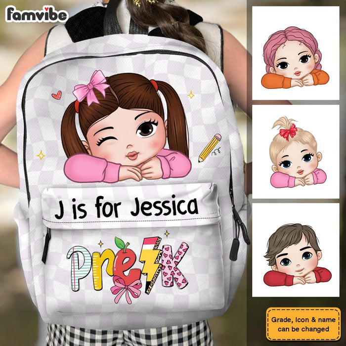 Personalized Back To School Gift For Kids Retro Coquette School Bag 35029 1