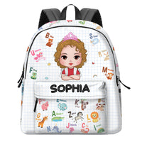 Personalized Gift For Kid Girl Cute Animal Alphabet School Bag 35034 thumb 1