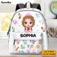Personalized Gift For Kid Girl Cute Animal Alphabet School Bag 35034 thumb 1