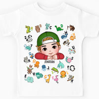 Personalized Gift For Kid Boys Cute Animal Alphabet Kid T Shirt - Kid Hoodie - Kid Sweatshirt 35048 thumb 1