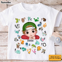 Personalized Gift For Kid Boys Cute Animal Alphabet Kid T Shirt - Kid Hoodie - Kid Sweatshirt 35048 thumb 1