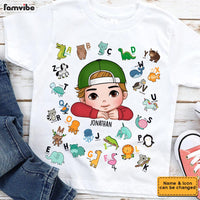 Personalized Gift For Kid Boys Cute Animal Alphabet Kid T Shirt - Kid Hoodie - Kid Sweatshirt 35048 thumb 1