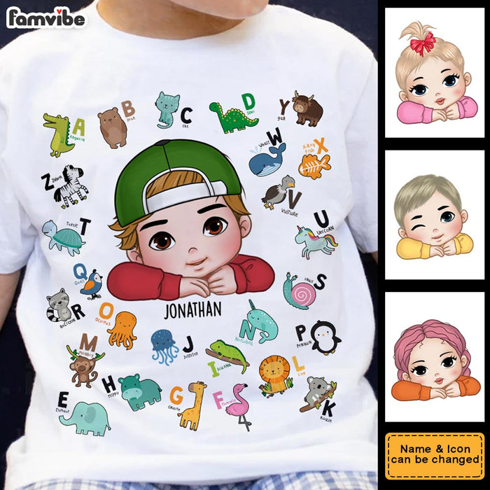 Personalized Gift For Kid Boys Cute Animal Alphabet Kid T Shirt - Kid Hoodie - Kid Sweatshirt 35048 1
