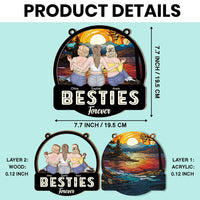 Personalized Gift For Friend Forever Acrylic Mix Wood Suncatcher Ornament 35060 thumb 1