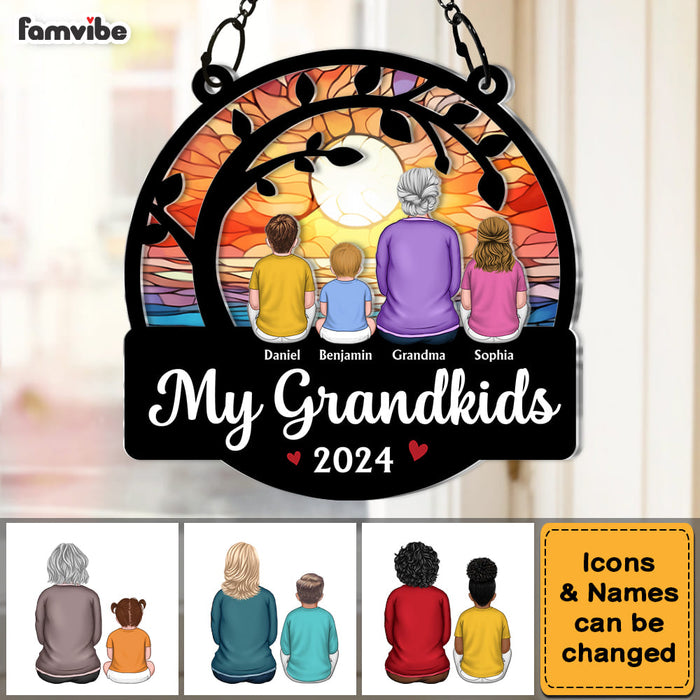 Personalized Gift For Grandma Acrylic Suncatcher Ornament 35062 1
