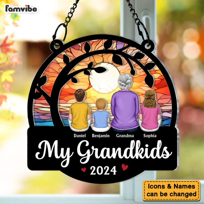 Personalized Gift For Grandma Acrylic Suncatcher Ornament 35062 1