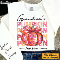 Personalized Pumpkin Grandma Mom Kid Names Unisex Sleeve Printed Standard Sweatshirt 35071 thumb 1