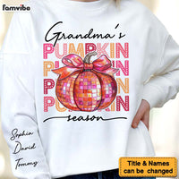 Personalized Pumpkin Grandma Mom Kid Names Unisex Sleeve Printed Standard Sweatshirt 35071 thumb 1