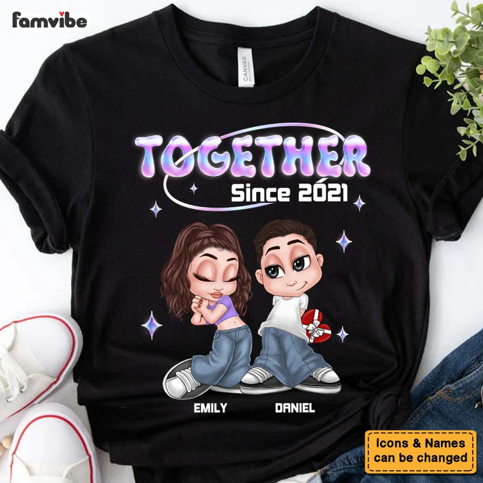 Personalized Y2K Couple Together Since Shirt - Hoodie - Sweatshirt 35074 1