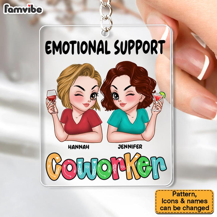 Personalized Gift For Coworker Emotinal Support Acrylic Keychain 35098 1