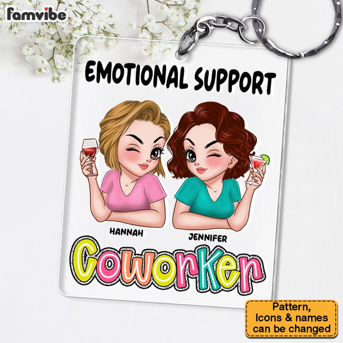 Personalized Gift For Coworker Emotinal Support Acrylic Keychain 35098 1