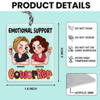 Personalized Gift For Coworker Emotinal Support Acrylic Keychain 35098 thumb 1