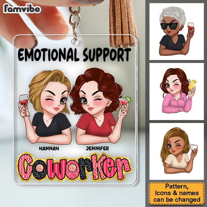 Personalized Gift For Coworker Emotinal Support Acrylic Keychain 35098 1