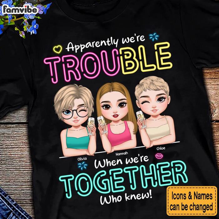 Personalized Gift For Besties Trouble Together Shirt - Hoodie - Sweatshirt 35105 1