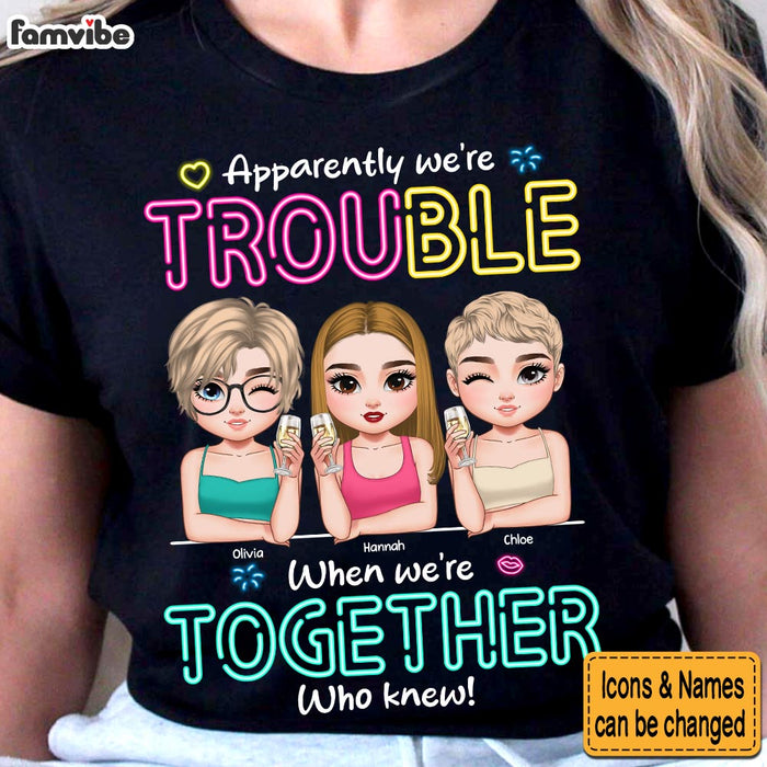 Personalized Gift For Besties Trouble Together Shirt - Hoodie - Sweatshirt 35105 1