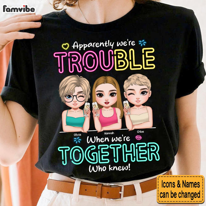 Personalized Gift For Besties Trouble Together Shirt - Hoodie - Sweatshirt 35105 1