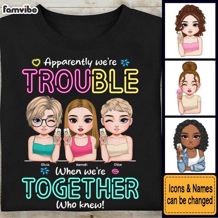Personalized Gift For Besties Trouble Together Shirt - Hoodie - Sweatshirt 35105 1