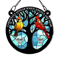 Personalized Memorial Gift For Loved One Tree Of Life Cardinal Acrylic Suncatcher Ornament 35115 thumb 1